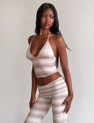 MARISSA KNIT CAMI TAUPE OMBRE STRIPE