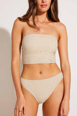 Cali High Leg Full Bottom Natural Calico Crochet