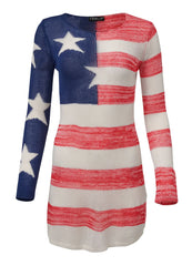 Graphic Knit Tunic Cover Up American Dream