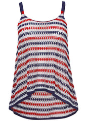 Crochet Cover Up Tank Top Americana