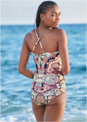 Hanky Hem High Neck Tankini Top Summer Sands