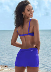 Draped Ring Underwire Top Cobalt Blue