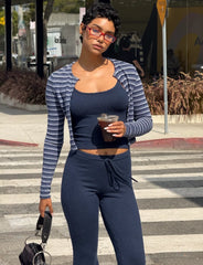 TIMARA CARDIGAN NAVY STRIPE