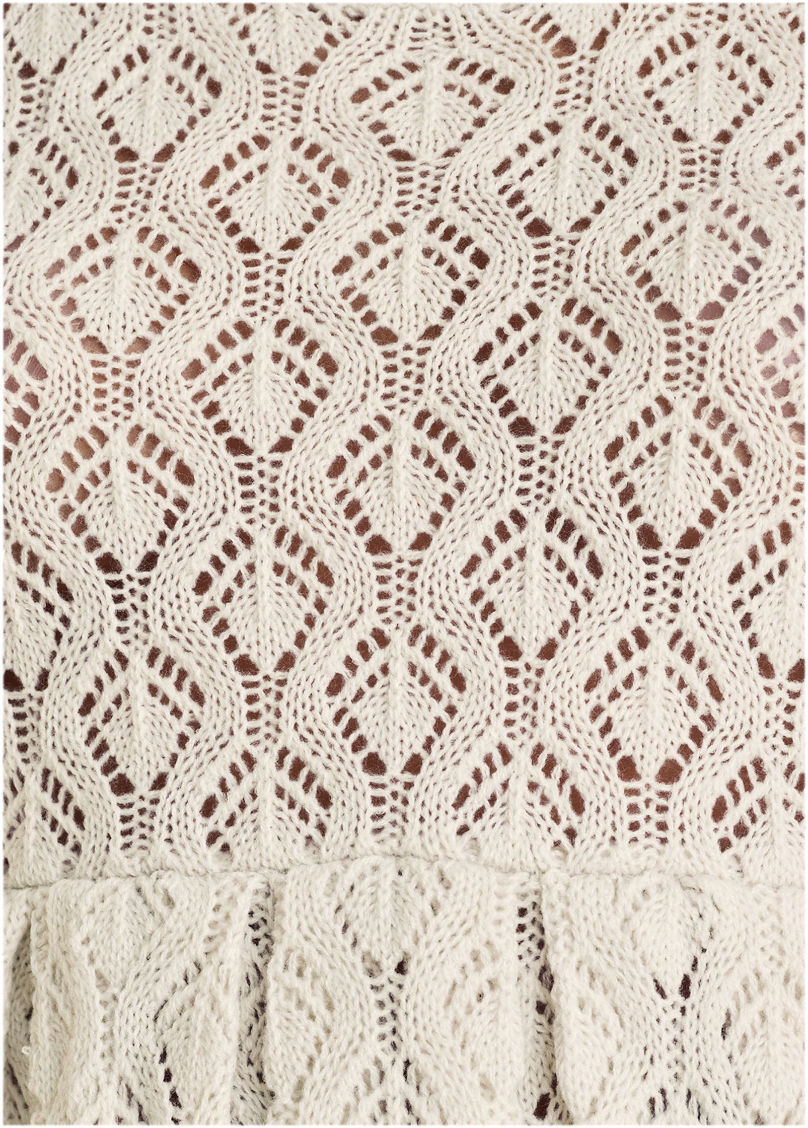 Pointelle Pullover Beige