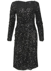 Sequin Velvet Maxi Top Jet Black