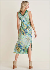 Lace Trim Midi Dress Ethereal Paisley
