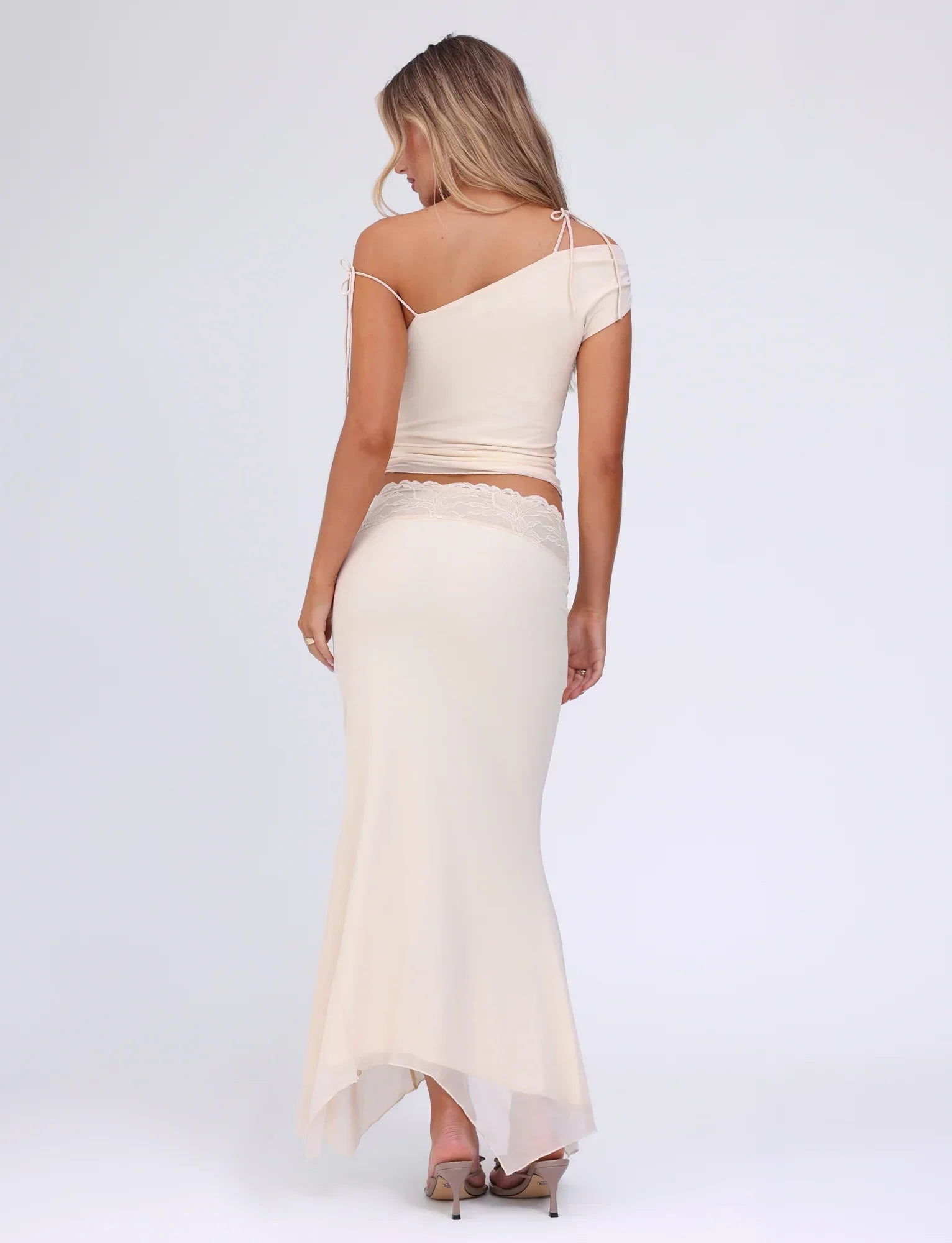 LILLIAN SKIRT WHITE CREAM FLORAL