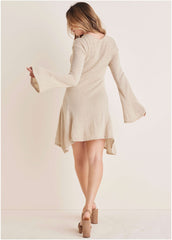 Bell Sleeve Sweater Dress Oatmeal