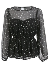 Sheer Beauty Blouse Dolce Vita Dot