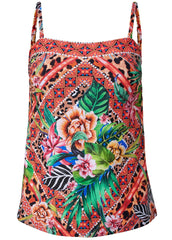 Bandeau Tankini Top Set Tropical Nature
