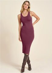 Midi Sweater Dress Berry
