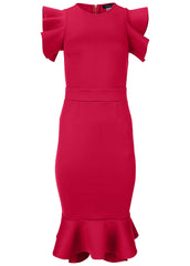 Ruffle Detail Dress Barberry