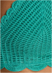 Crochet Anguilla Bikini Top Tropical Green