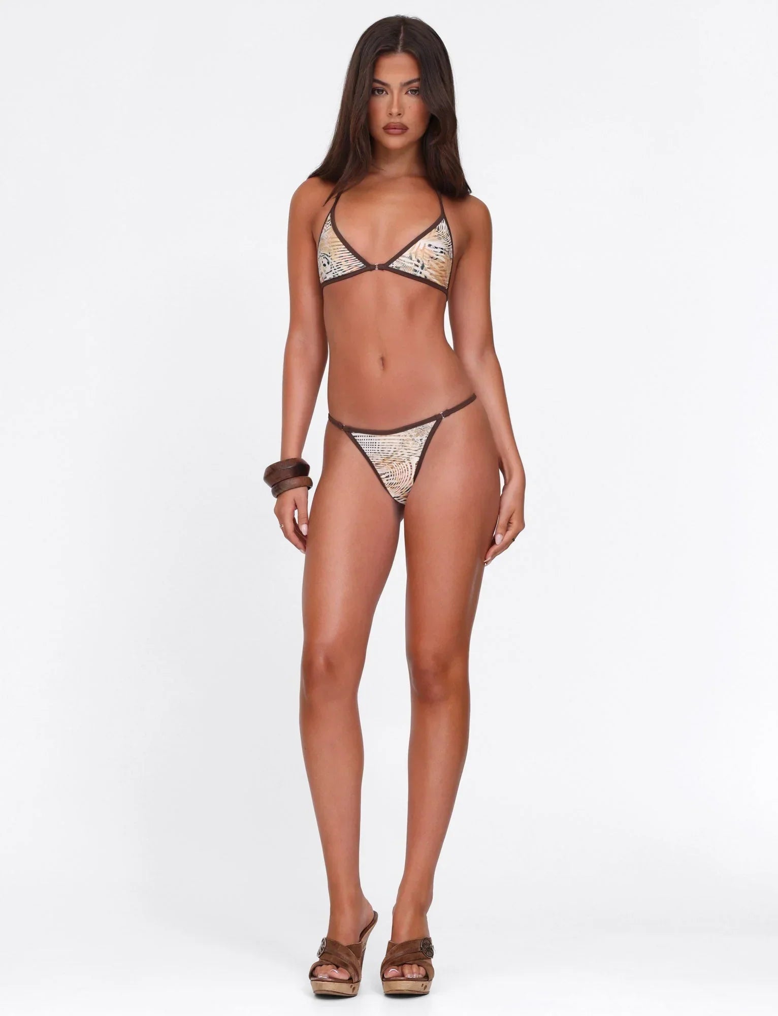 DIANA BIKINI TOP NEUTRAL ANIMAL ANIMAL MARBLE