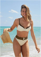 Colorblock Underwire Top Pristine Chicory