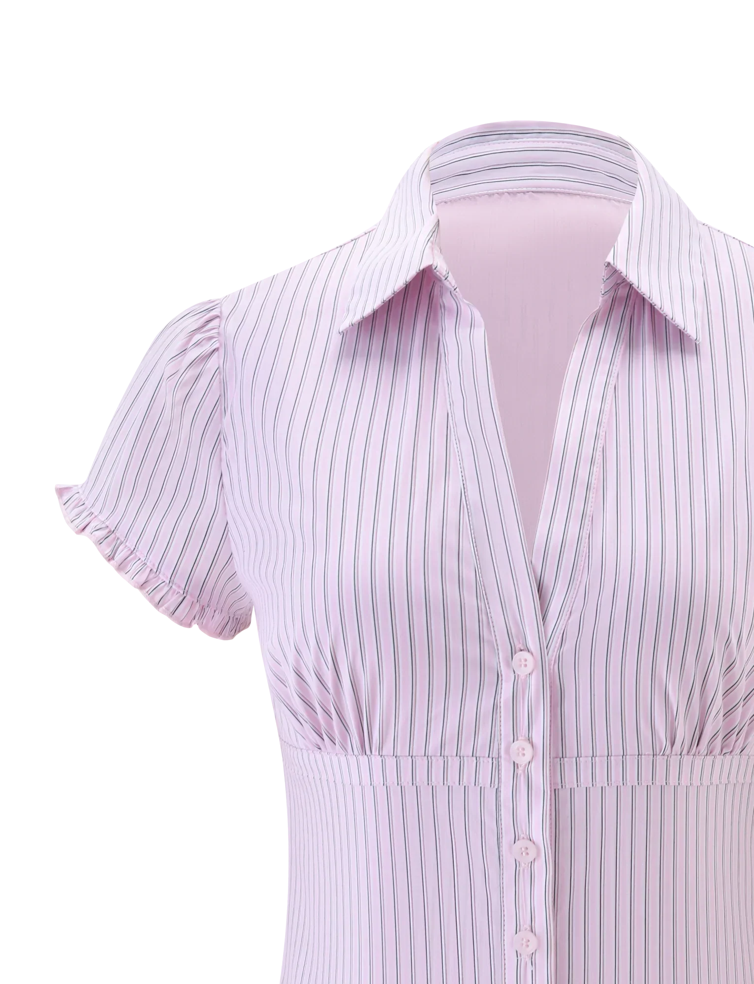 VALERIE SHORT SLEEVE SHIRT PINK STRIPE