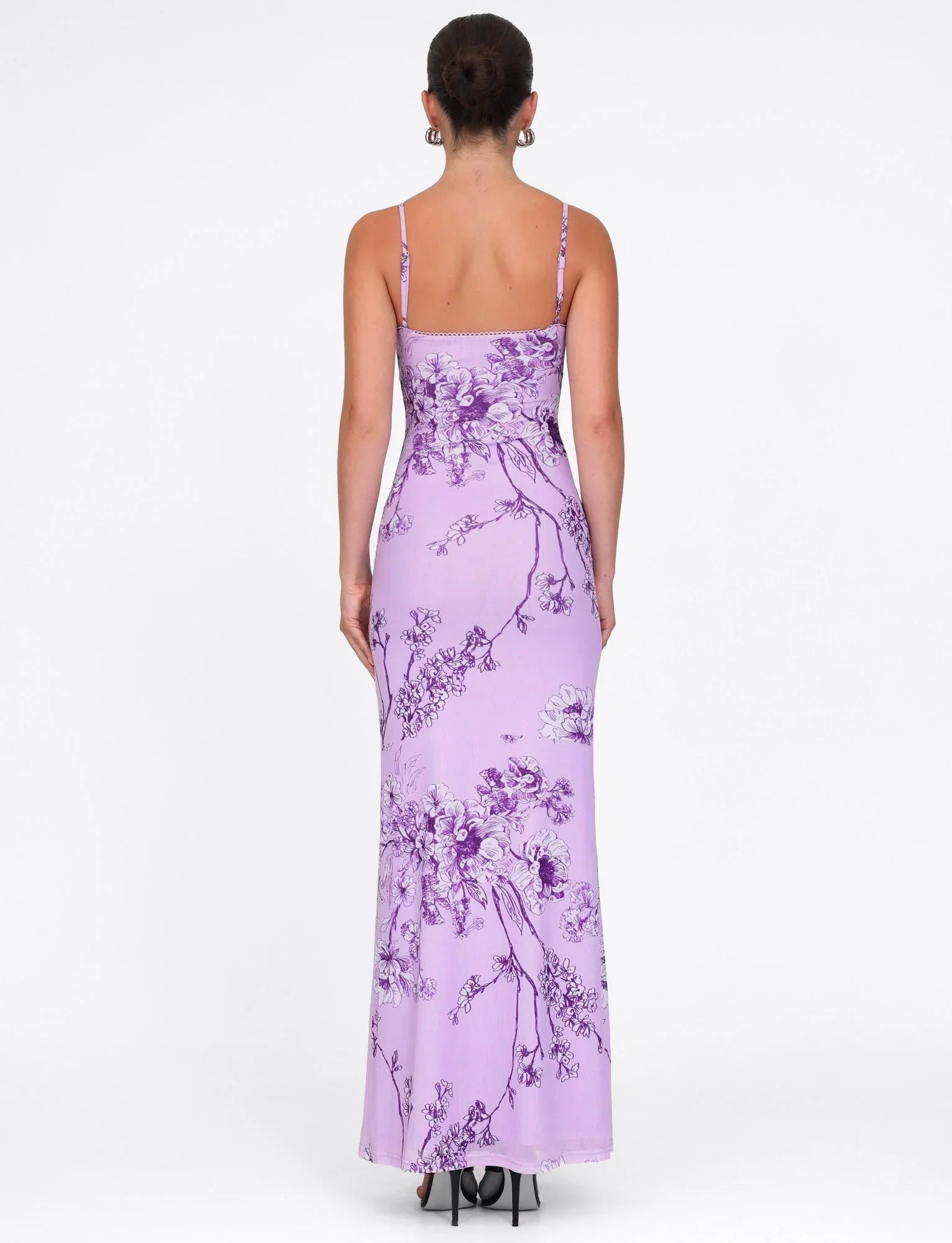 JULIANNA DRESS PURPLE FLORAL PURPLE CERAMIC FLORAL
