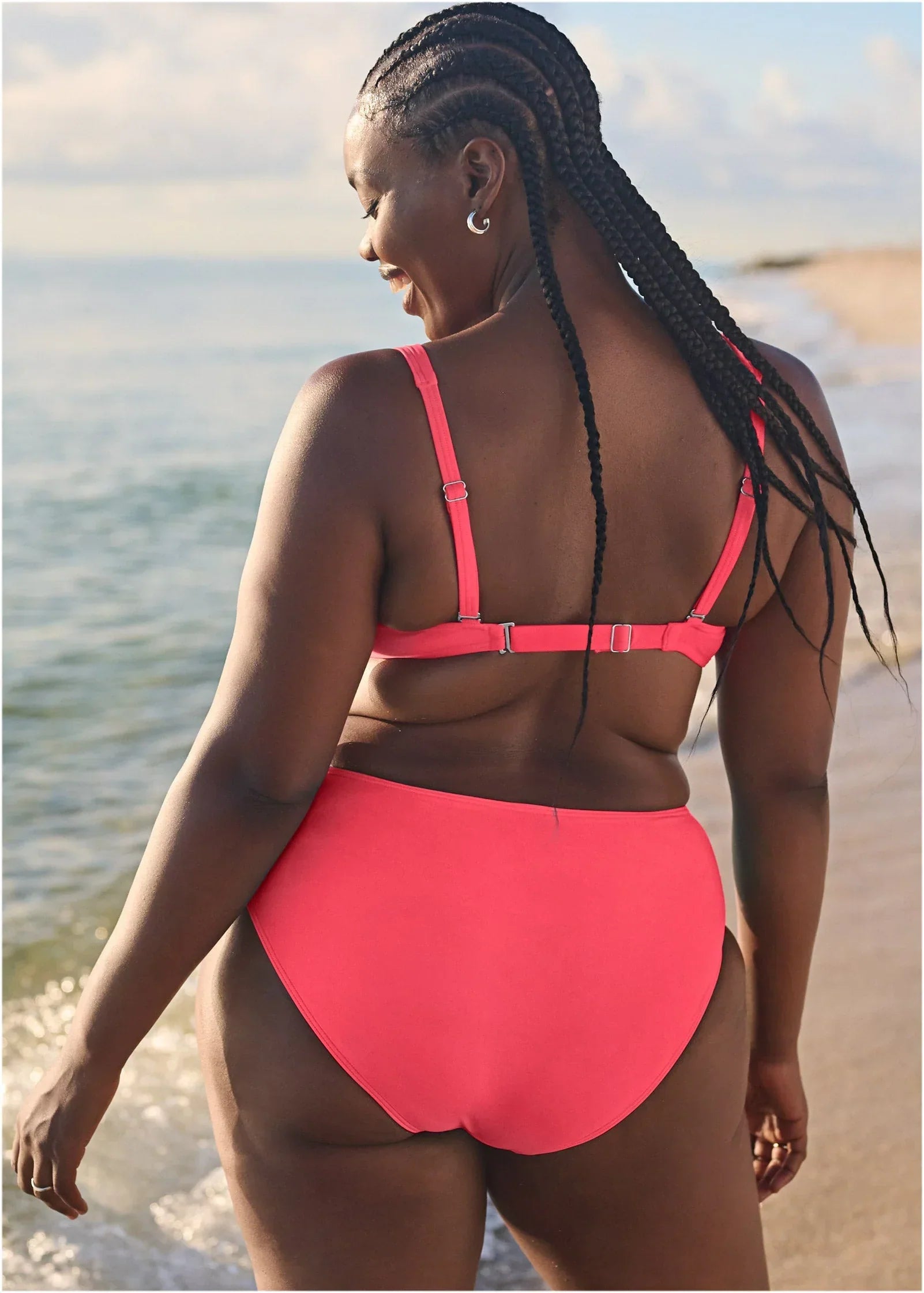 St Lucia Twist Bikini Top Sunset Pink