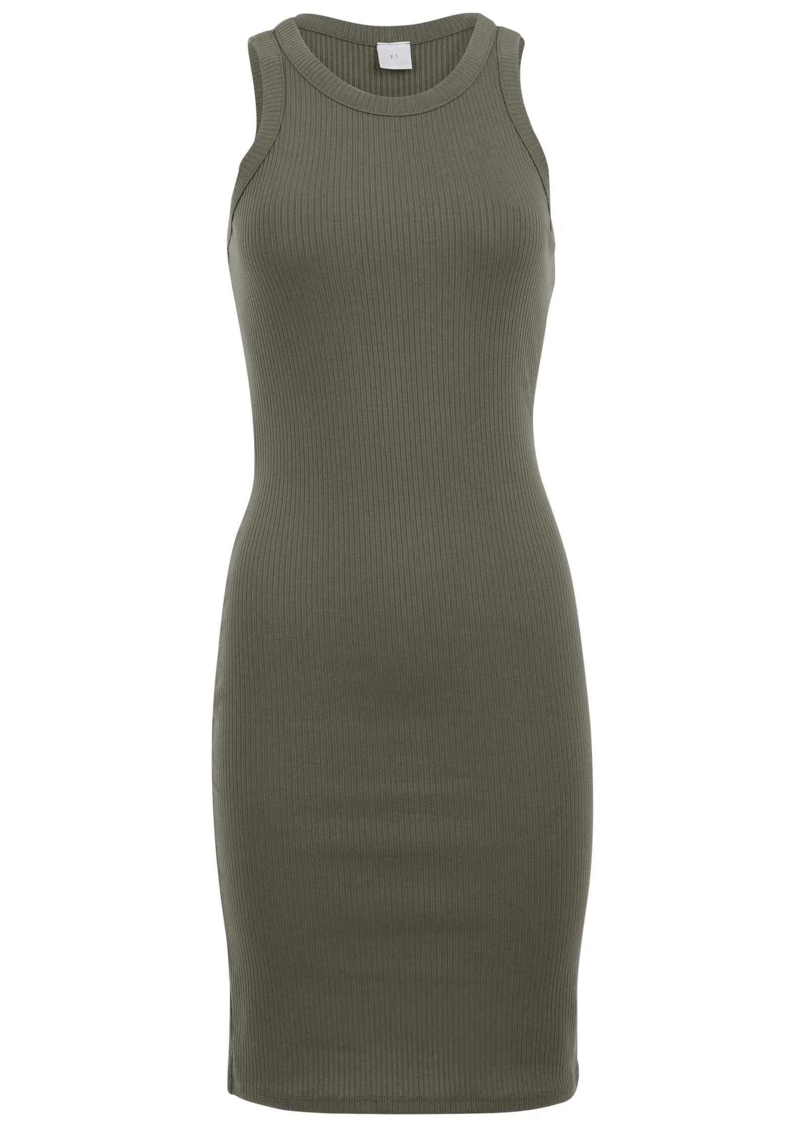 Flexrib Mini Dress Olive