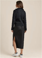 Quarter Zip Sweater Black