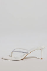 Heeled Sandal in White
