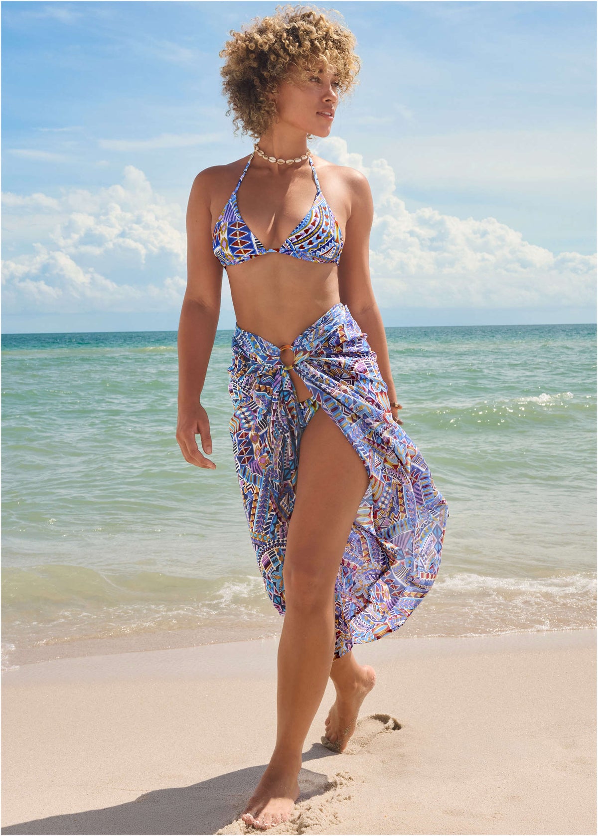 Bahamas Triangle Bikini Top Aztec Patchwork