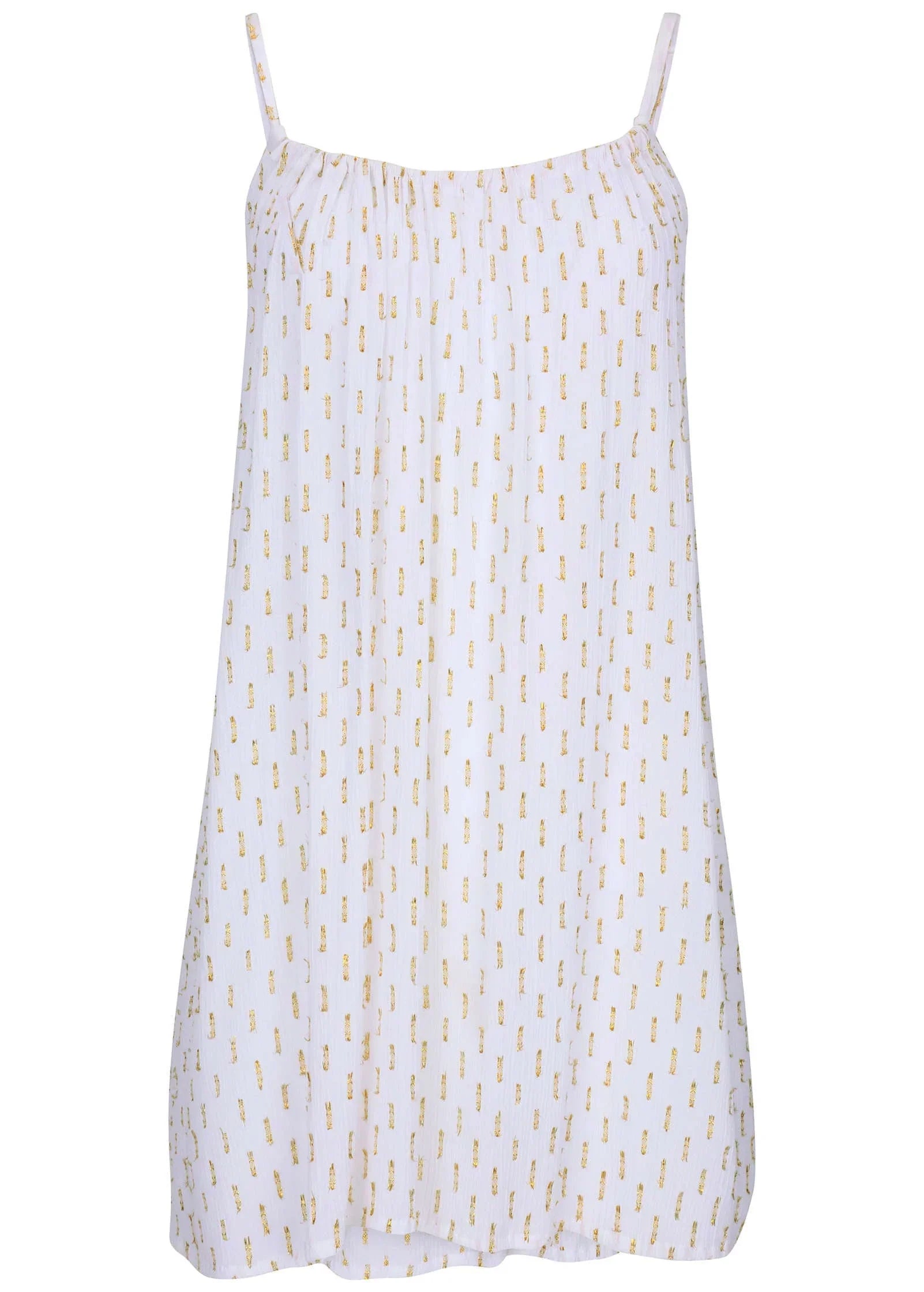 Lurex Cover Up Dress Pearl White
