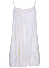 Lurex Cover Up Dress Pearl White