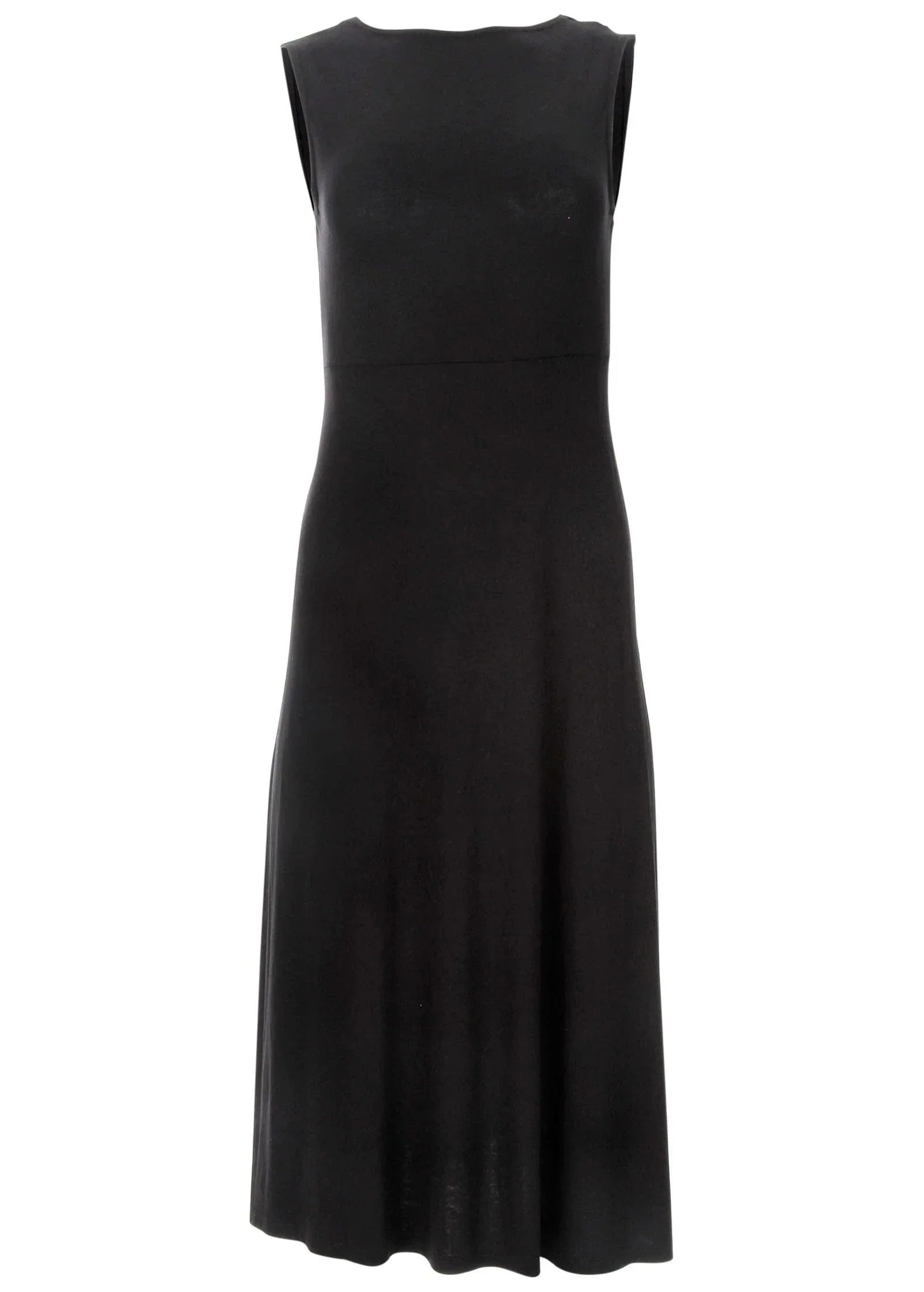 Crochet Back Midi Dress Black