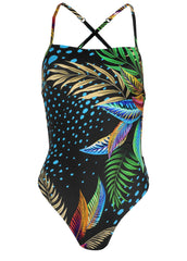 Capri Strappy One Piece Spotted Palms